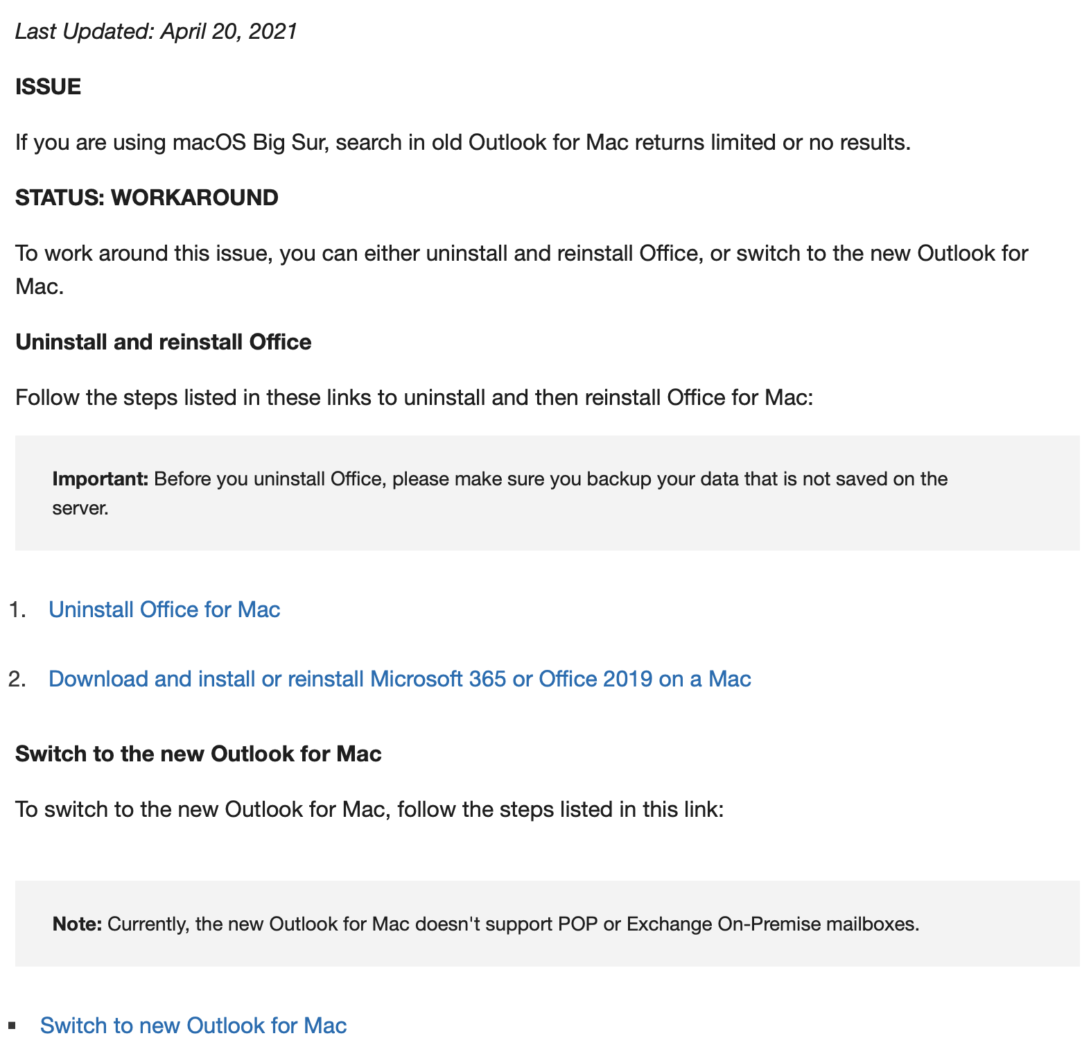 outlook for mac office 365 cant search all accounts